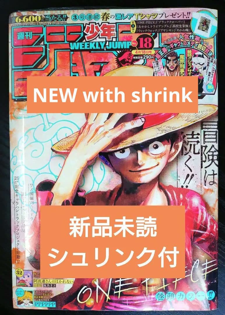 新品未読シュリンク【週刊少年ジャンプ2022年18号】ワンピース 初油絵風