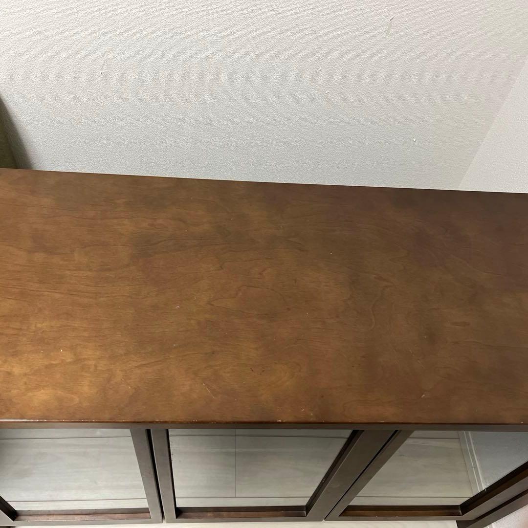 【希少廃盤品】無印良品 ウォールナット材 キャビネット 大 ガラス扉