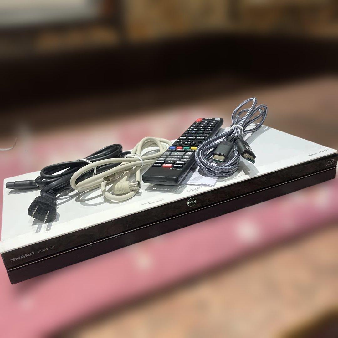 シャープBD−WW1100 12倍録2番組W録 1000GB 新品リモ付フル装備
