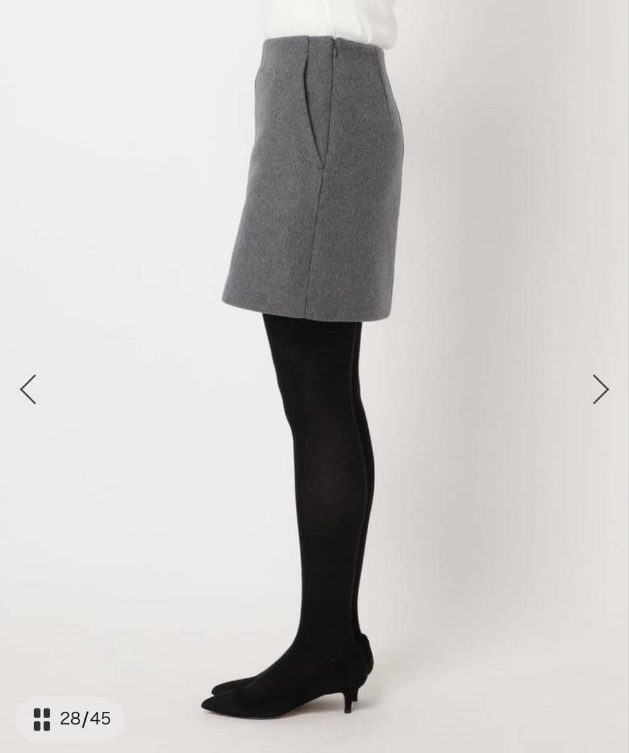 新品　スピックアンドスパン　メルトンA ラインミニスカート