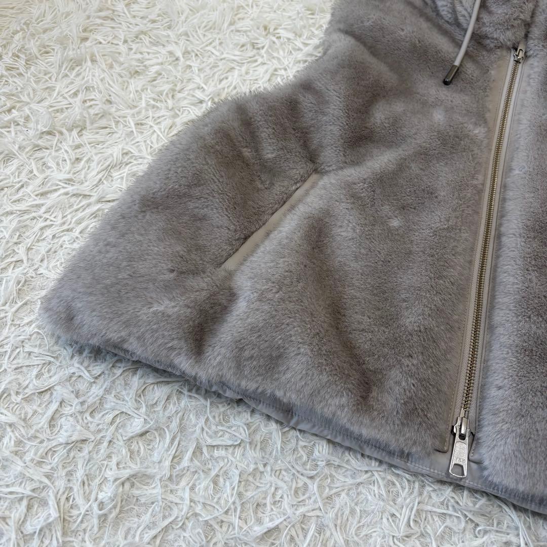 DAMAcollection✨未使用切り替えダウンベスト　フェイクファー　フード