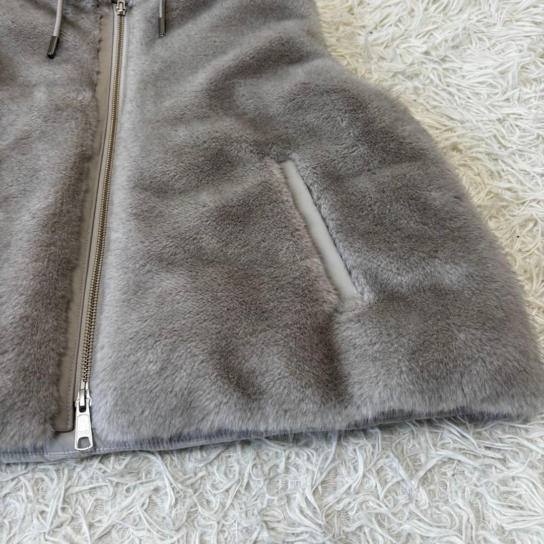 DAMAcollection✨未使用切り替えダウンベスト　フェイクファー　フード