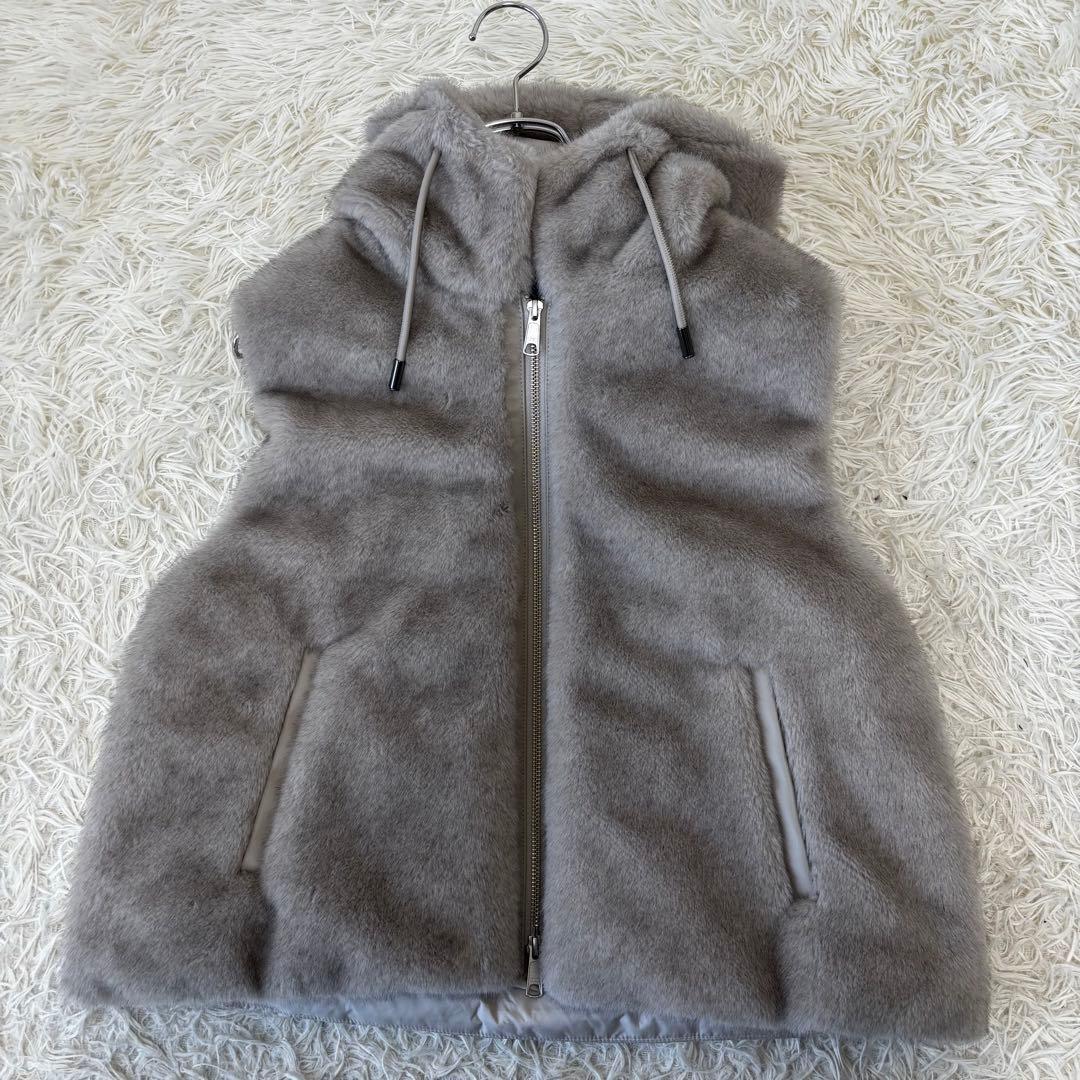 DAMAcollection✨未使用切り替えダウンベスト　フェイクファー　フード