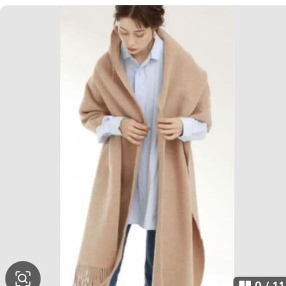 人気定番！ASAUCE MELER　大判ストール ウール マフラー　Plage