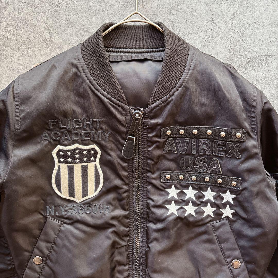 ジャケット・アウター AVIREX Y2K Cropped MA-1 Back Logo