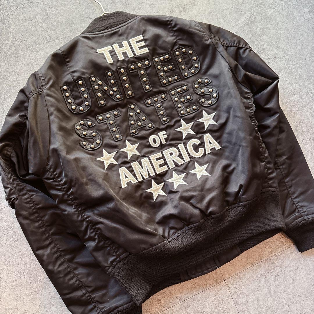 ジャケット・アウター AVIREX Y2K Cropped MA-1 Back Logo