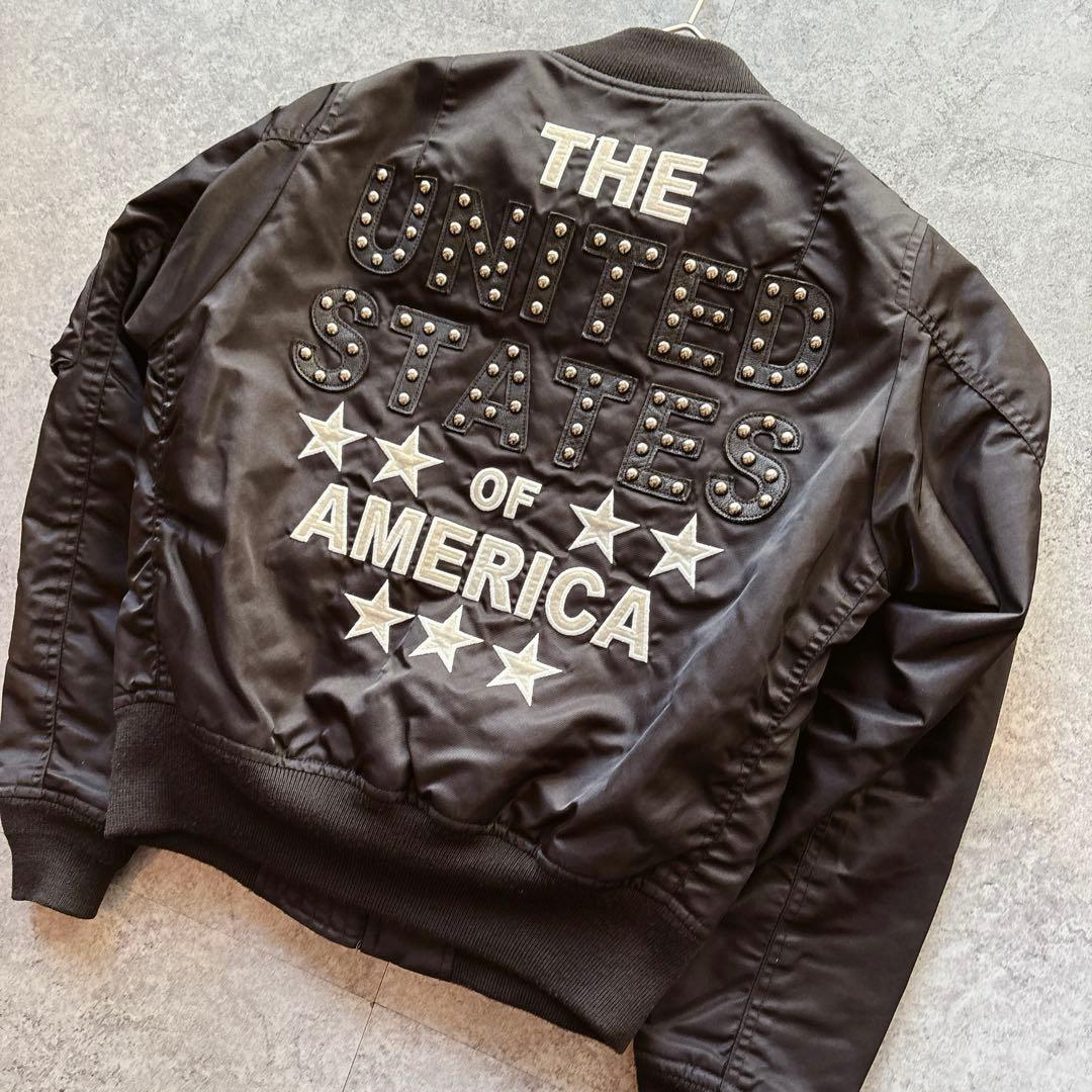 ジャケット・アウター AVIREX Y2K Cropped MA-1 Back Logo