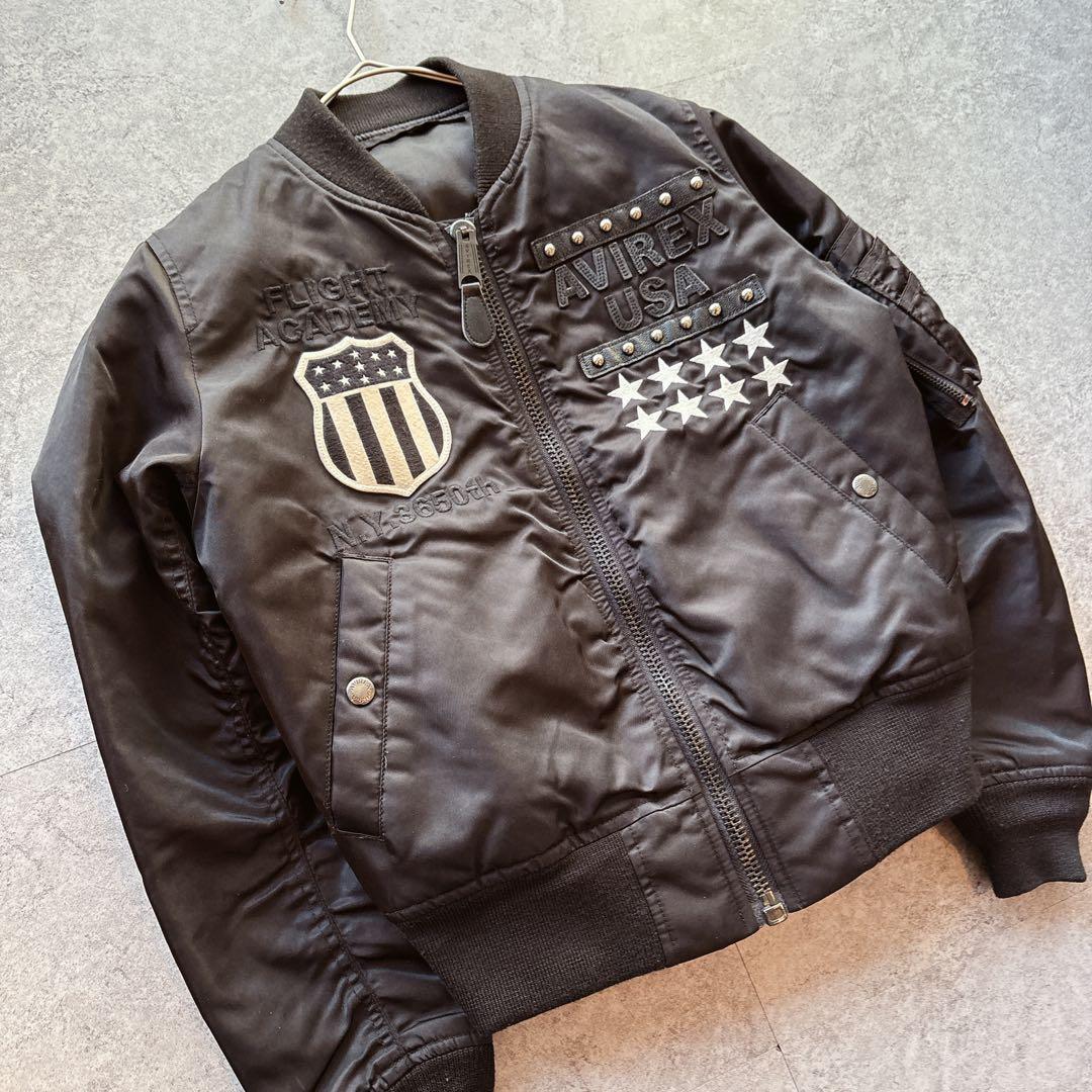 ジャケット・アウター AVIREX Y2K Cropped MA-1 Back Logo