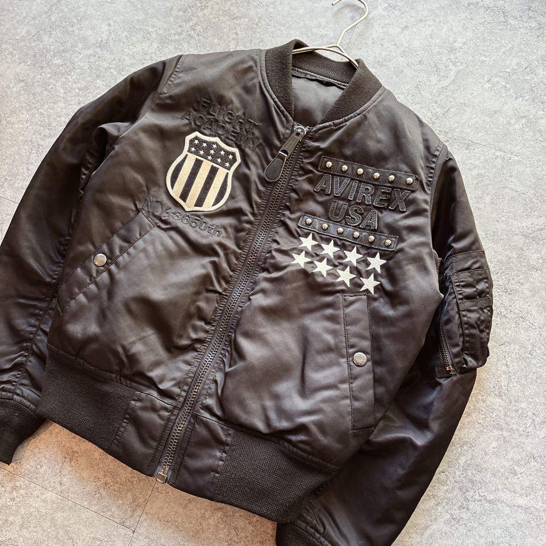 ジャケット・アウター AVIREX Y2K Cropped MA-1 Back Logo
