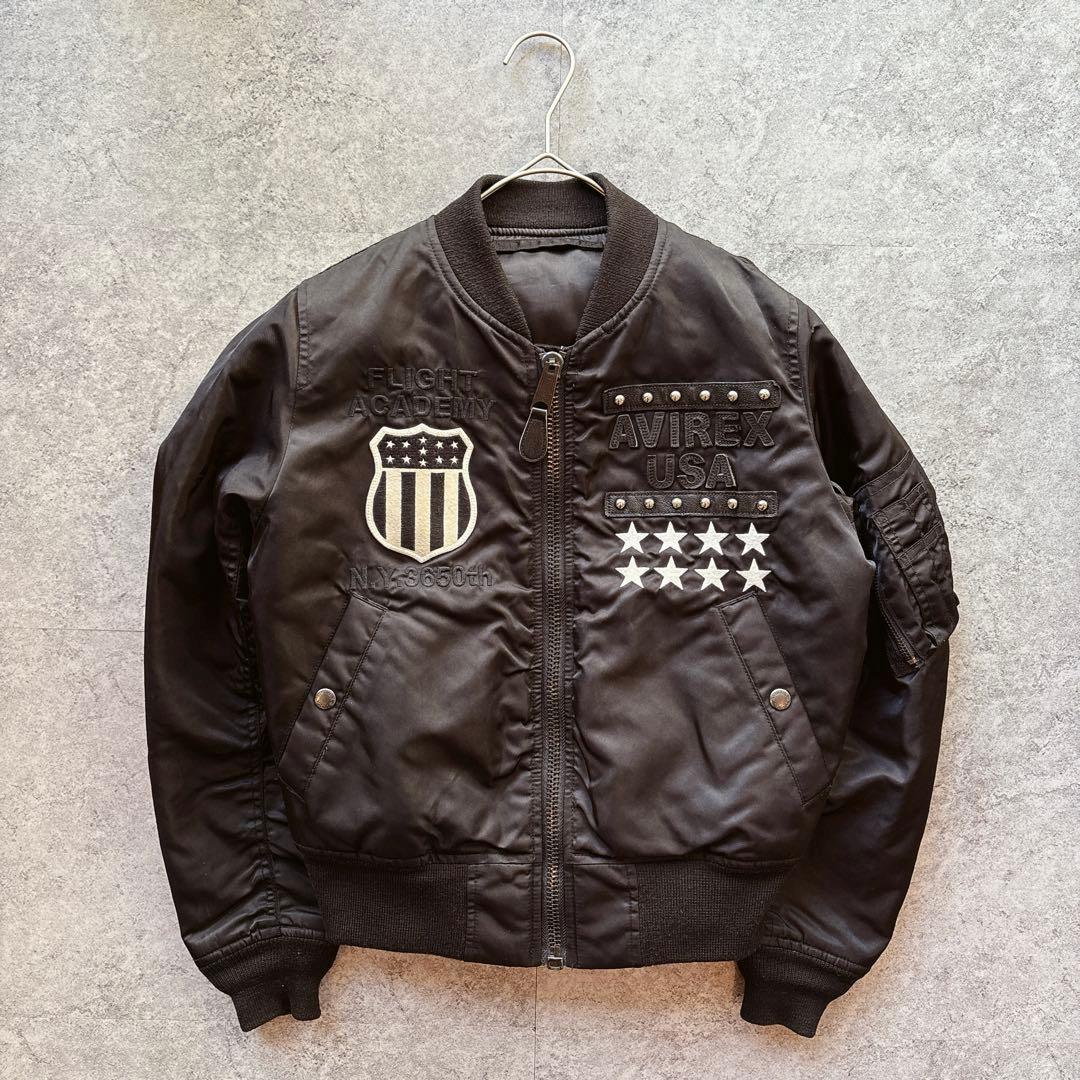 ジャケット・アウター AVIREX Y2K Cropped MA-1 Back Logo