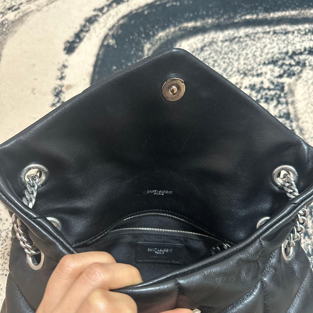 YSL ブラック ショルダーバッグ キルティング