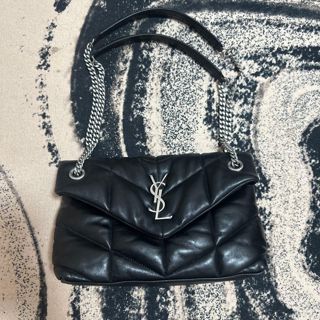 YSL ブラック ショルダーバッグ キルティング