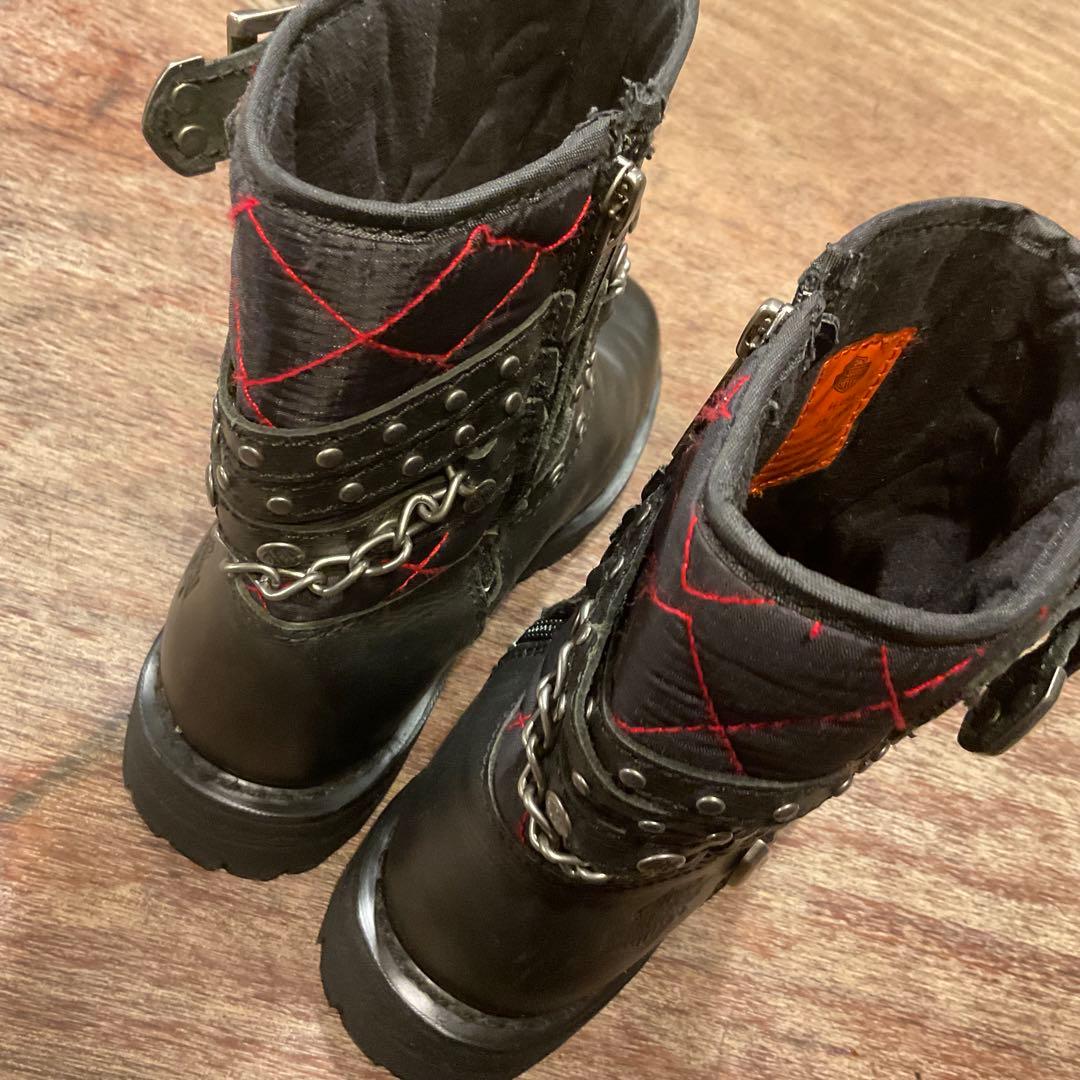 美品！ハーレーダビッドソン 87043 ショートブーツ チェーン23.5cm