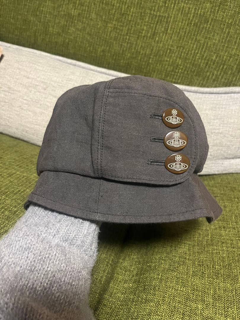 ヴィヴィアンウエストウッド 帽子 グレー サイズM