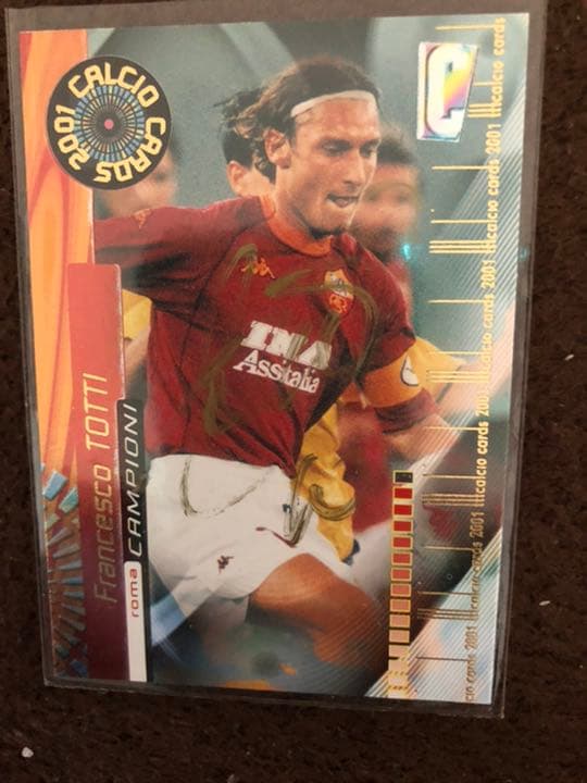 サインカード　トッティ　ASローマ　セリエA イタリア