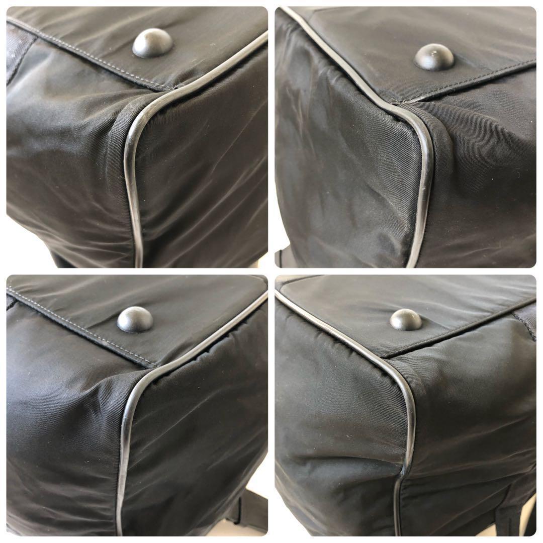 【希少】美品 プラダ ボストンバッグ 2way 三角ロゴ ナイロン 南京錠　黒