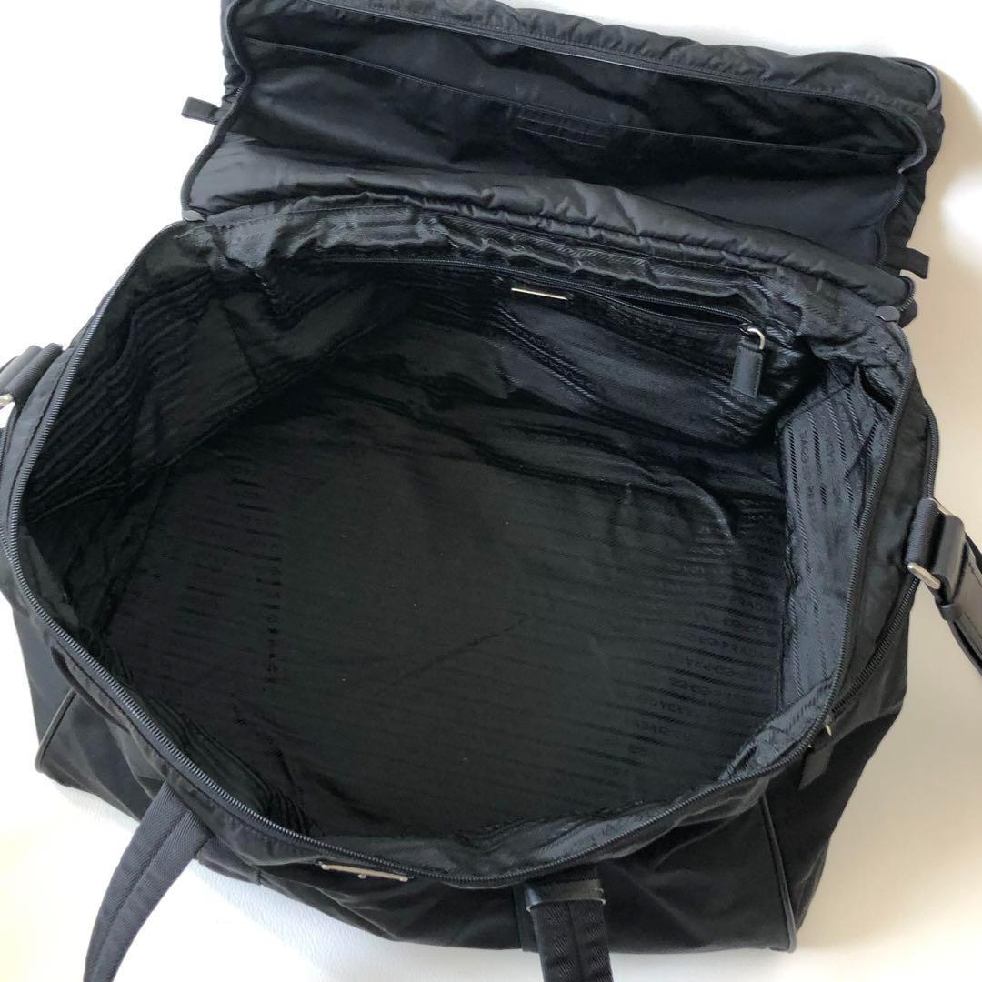 【希少】美品 プラダ ボストンバッグ 2way 三角ロゴ ナイロン 南京錠　黒
