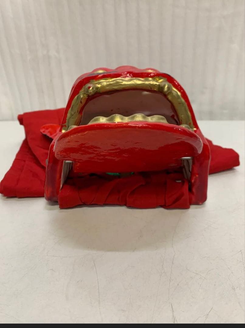 希少 手獅子 日本舞踊 小道具 獅子舞 赤獅子 舞手獅子 獅子頭 縁起物 魔除け