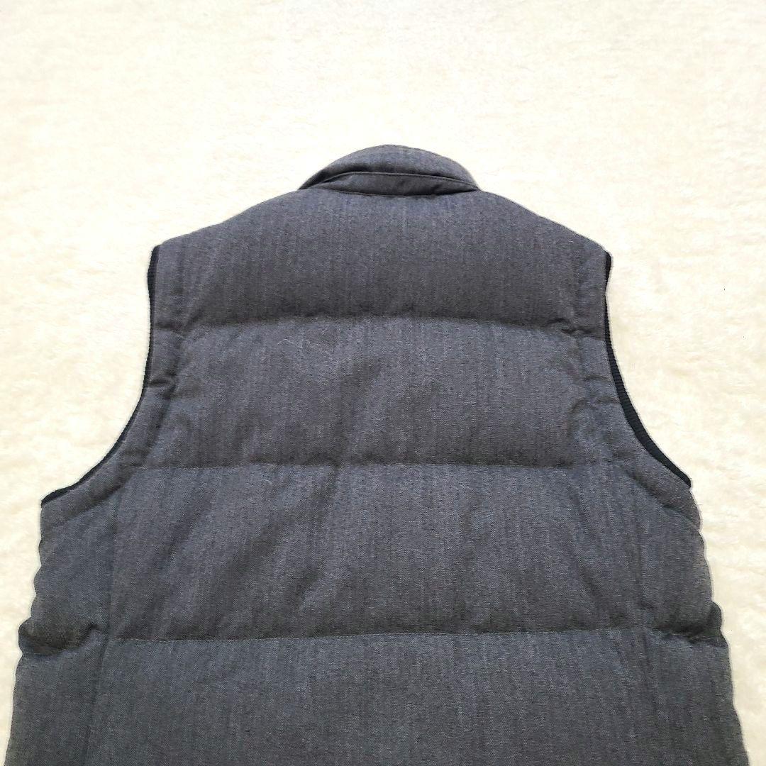 【極暖】　バーバリー　ダウンベスト　ノバチェック　ヘリンボーン　ホースロゴ　L