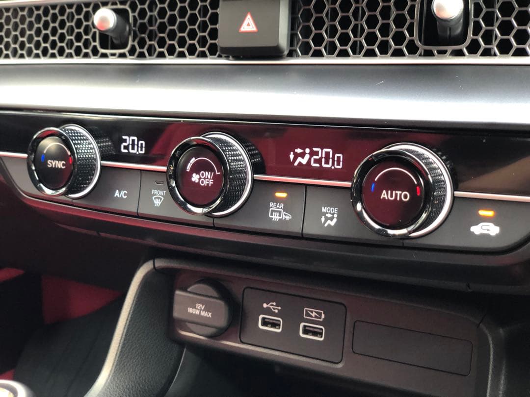 シビックタイプR FL５レーシングブラックパッケージ　エアコンダイアル　3個