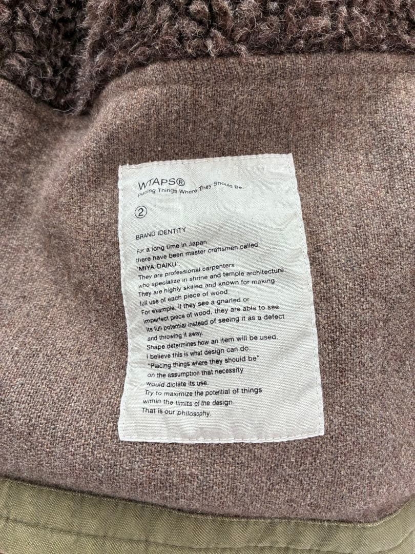 WTAPS ダブルタップス 12aw ミリタリージャケット フード付き オリーブ