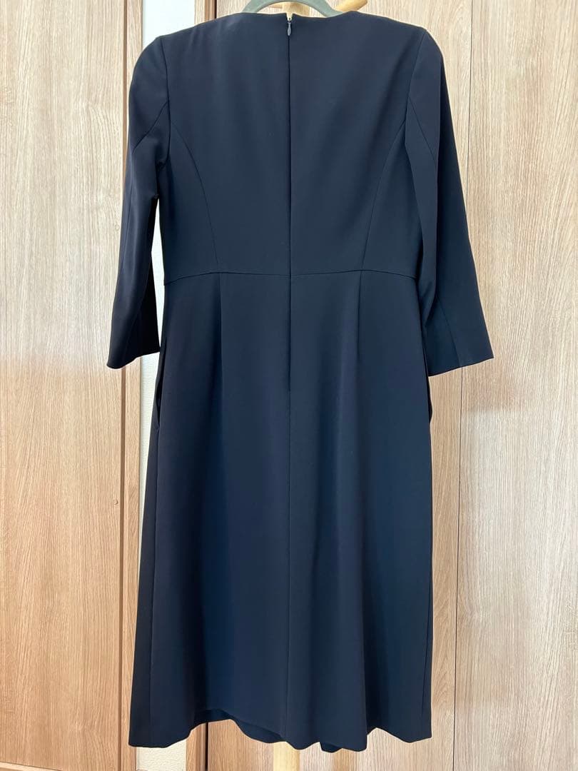 23区　紺色　ノーカラージャケット&ワンピース