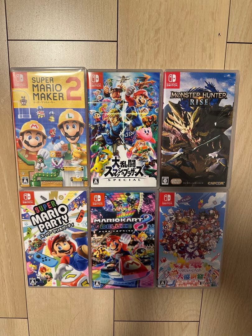 Switchソフト　スマブラ、マリオカート8、マリオパーティなど6本セット