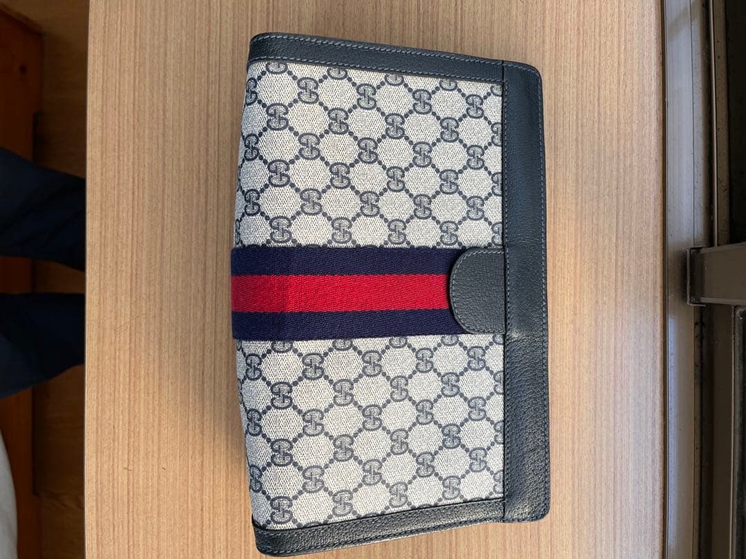 美品　OLD GUCCI クラッチバック　ヴィンテージGGスプリーム　箱付き