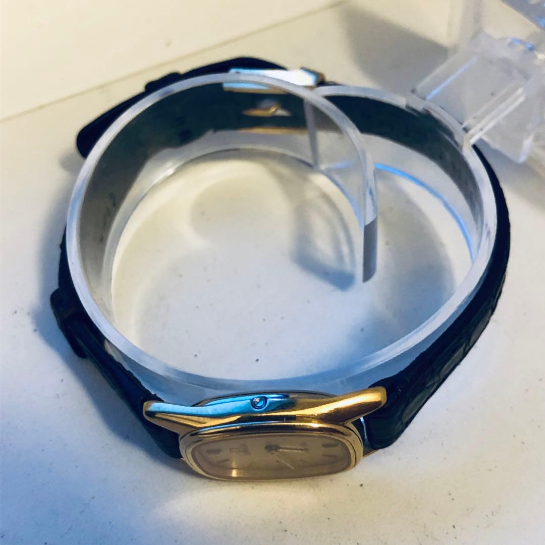 OMEGA de Ville スクエア　ゴールド　電池新品　レディース 時計