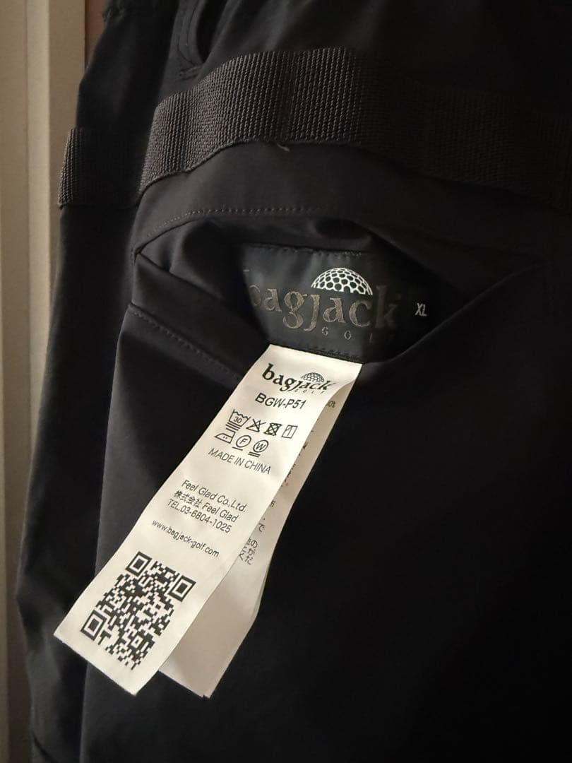 BAGJACK golf パンツ　2way 黒　XL