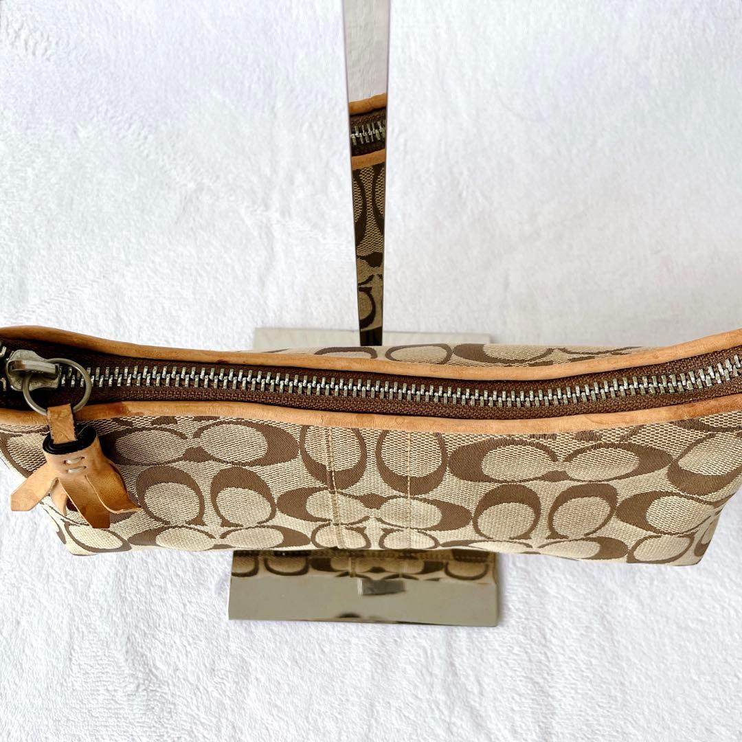 コーチ 6371 シグネチャー アクセサリーポーチ ワンショルダーバッグ