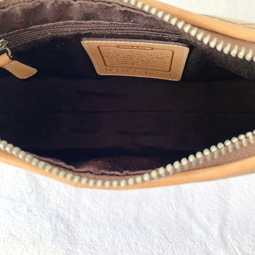 コーチ 6371 シグネチャー アクセサリーポーチ ワンショルダーバッグ