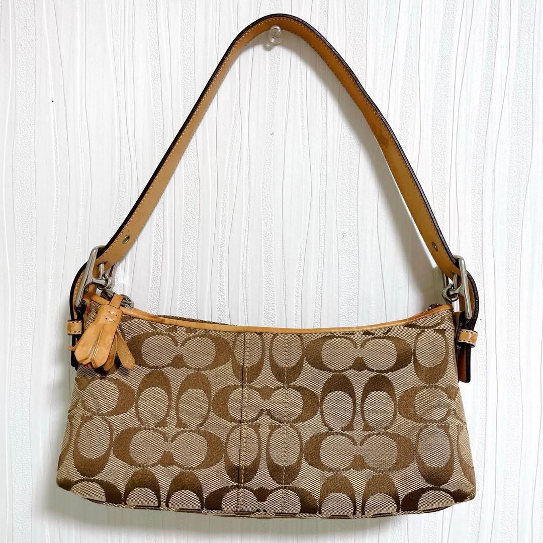 コーチ 6371 シグネチャー アクセサリーポーチ ワンショルダーバッグ