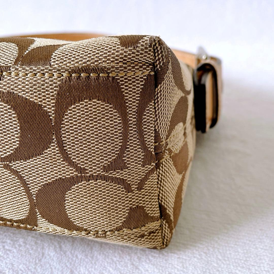 コーチ 6371 シグネチャー アクセサリーポーチ ワンショルダーバッグ