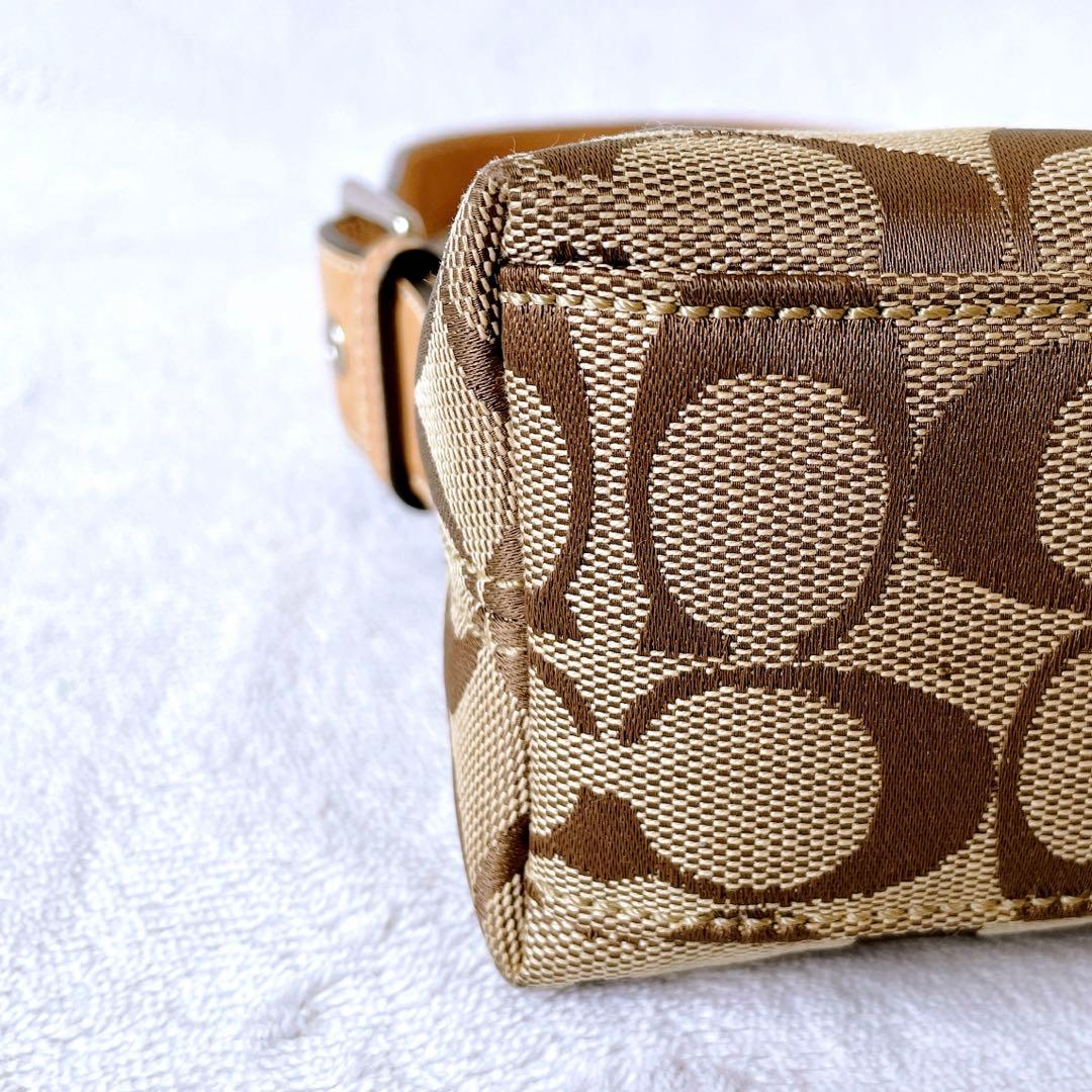 コーチ 6371 シグネチャー アクセサリーポーチ ワンショルダーバッグ