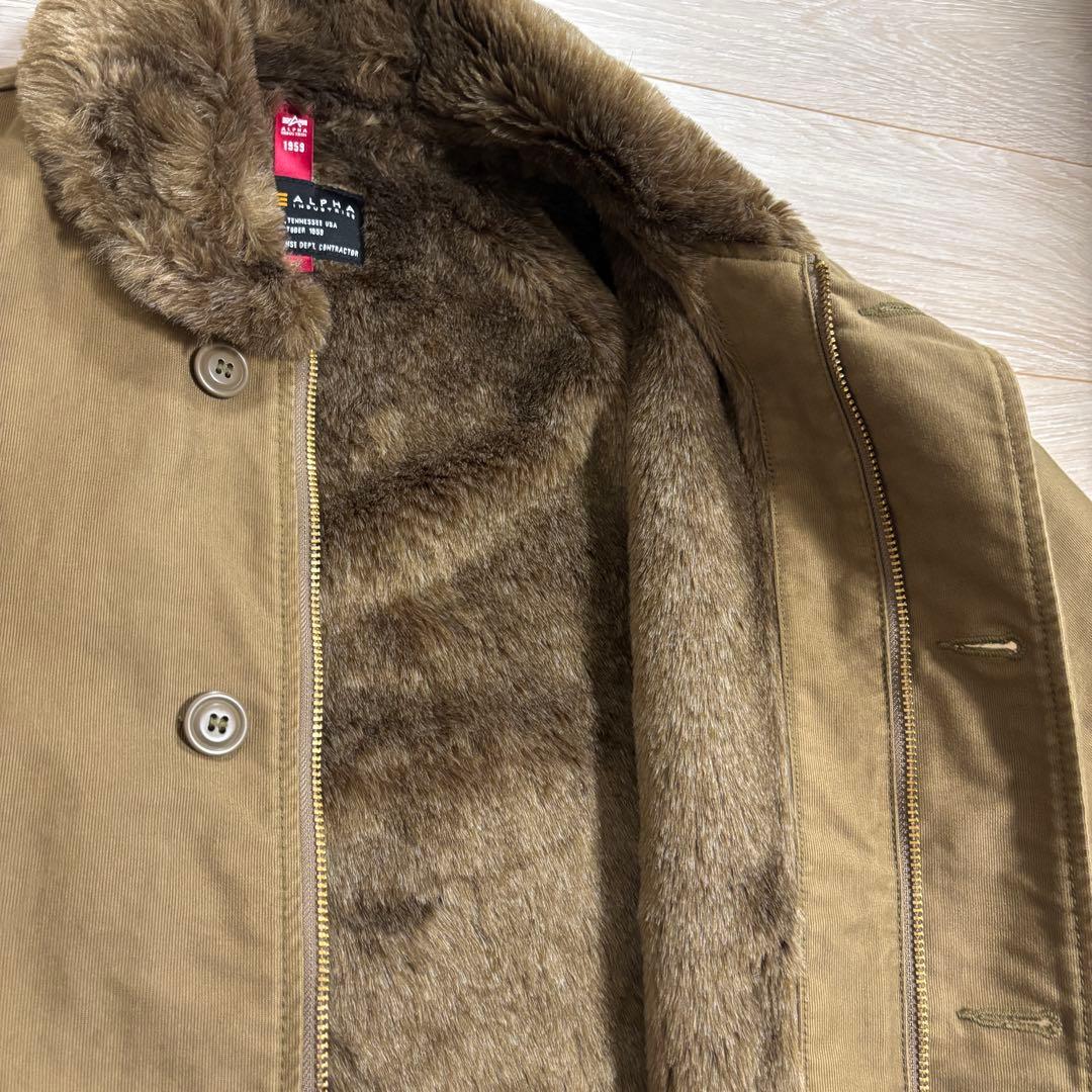 N1デッキジャケット　アルファ社製　ミリタリージャケット　古着　L ALPHA