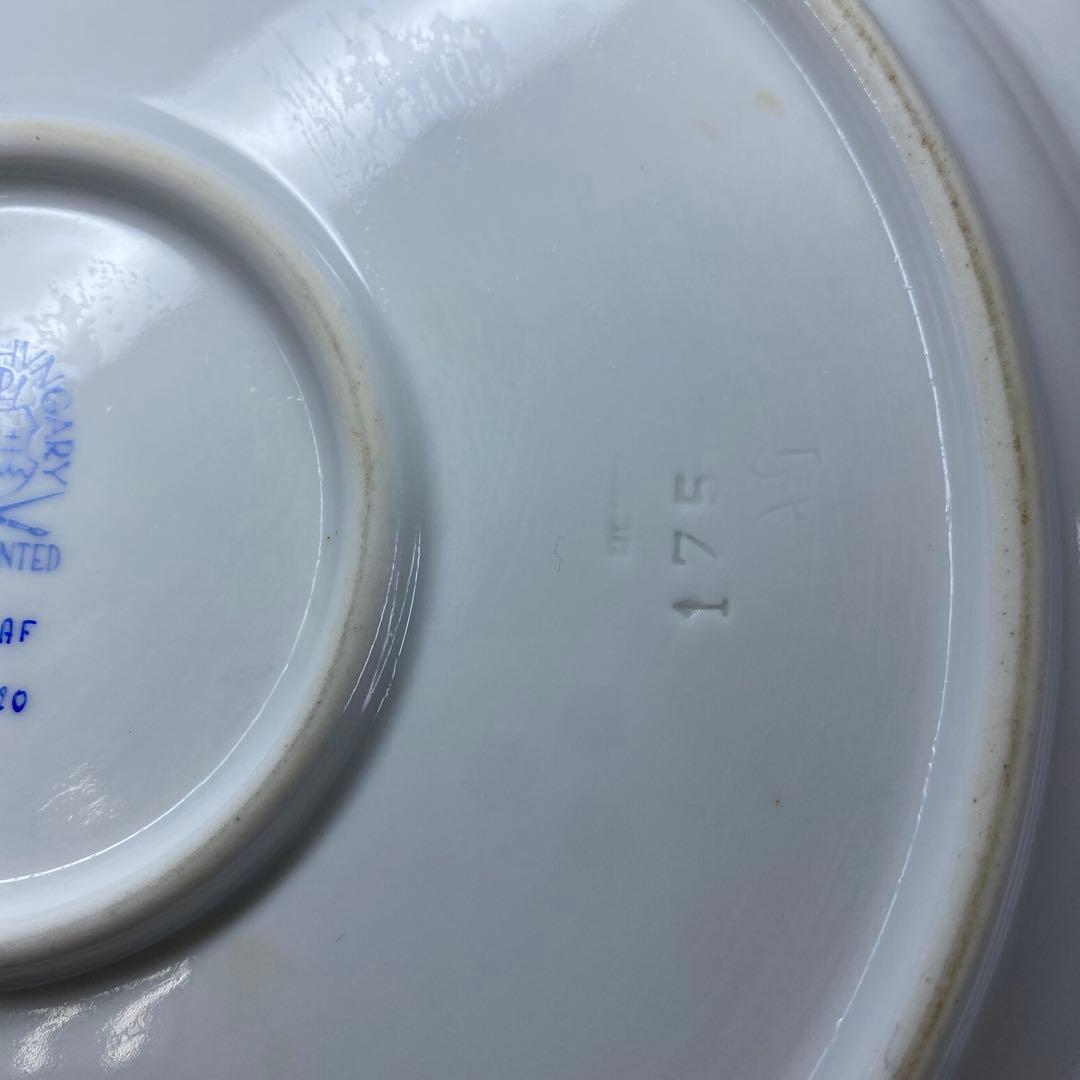 ヘレンド　アポニーフラワー多彩手付プレート　東Y7-0204☆2Fタカチ