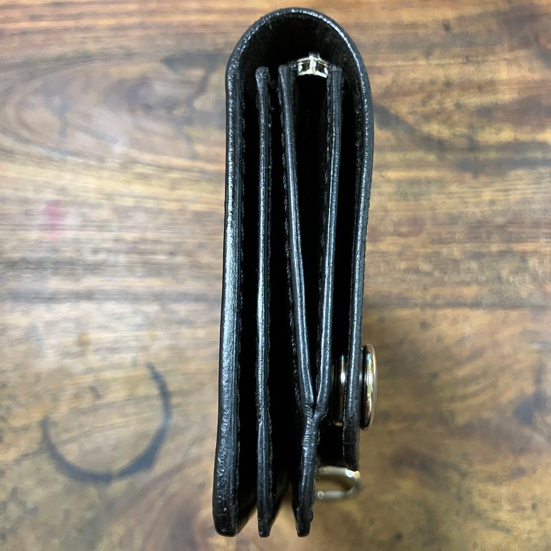 なますて様オーダー品　ミドルトラッカーウォレット　ブラック　国産本革