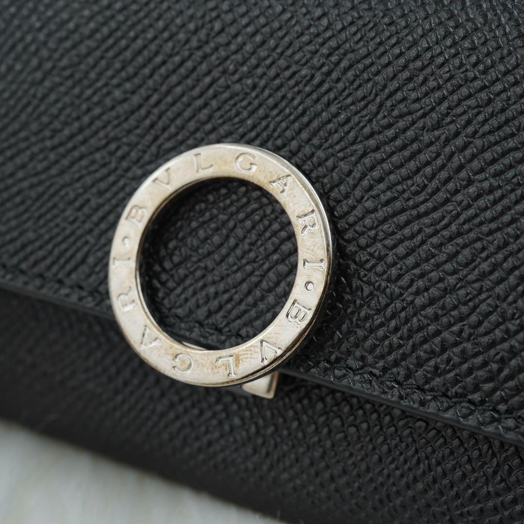 新品未使用品　箱付き　BVLGARI ブルガリ　キーケース　新型　リング付き　黒