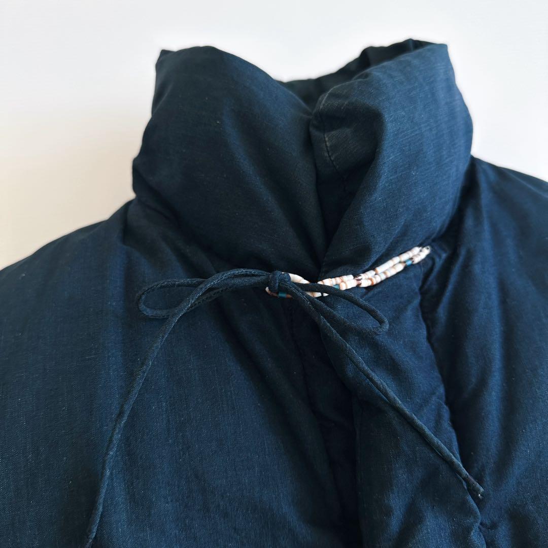 45R 45rpmインディゴ ダウンベスト ネイビー ビーズ