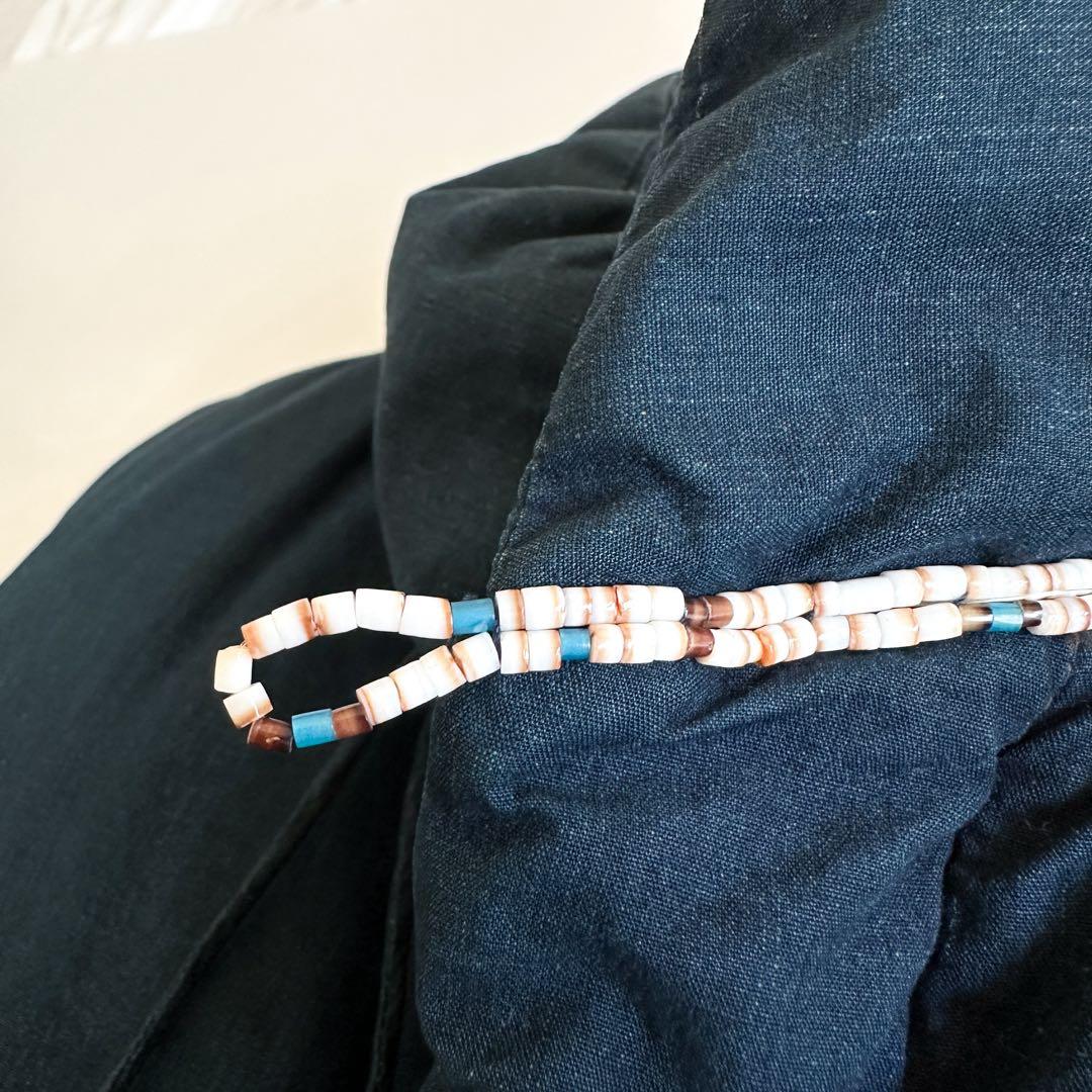 45R 45rpmインディゴ ダウンベスト ネイビー ビーズ