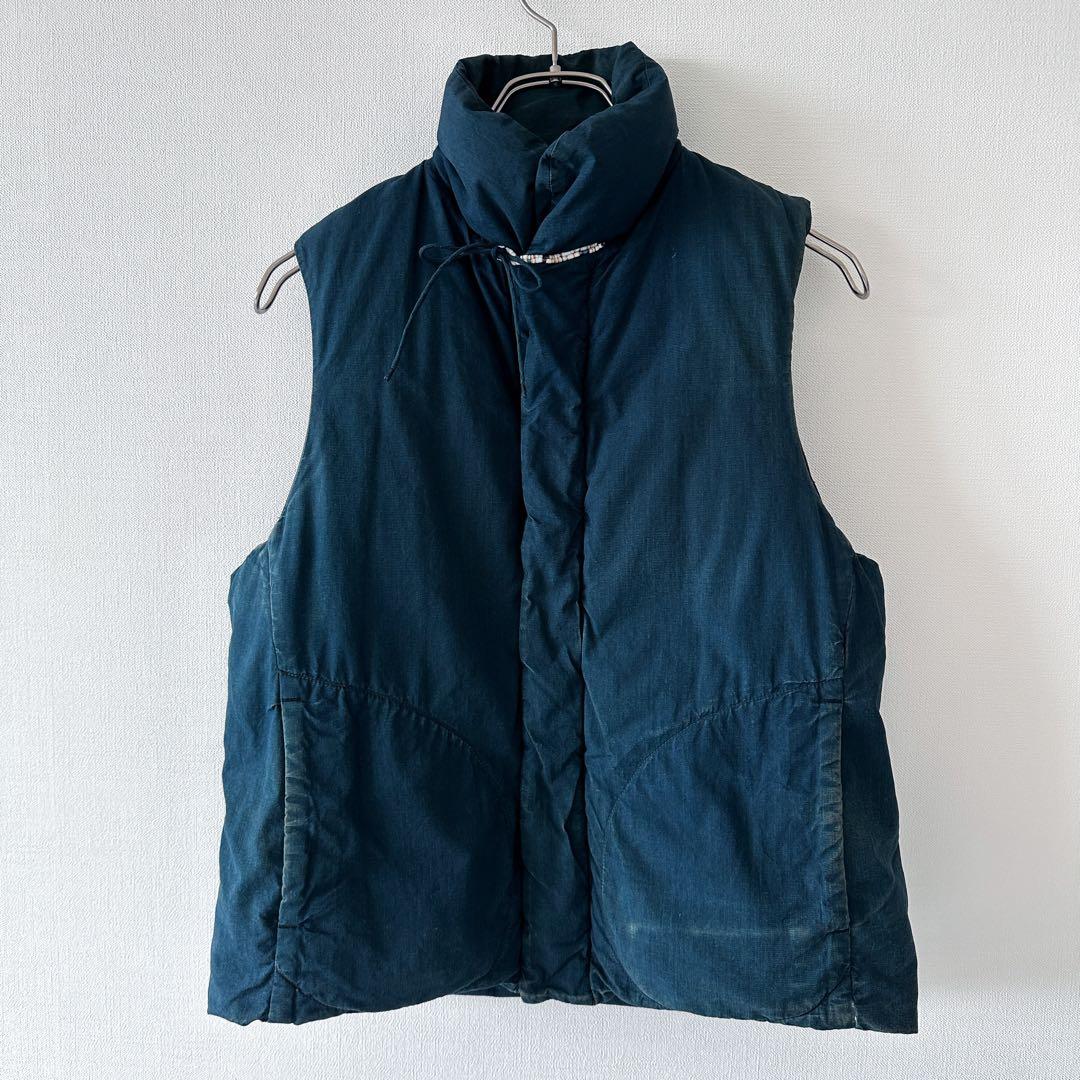 45R 45rpmインディゴ ダウンベスト ネイビー ビーズ