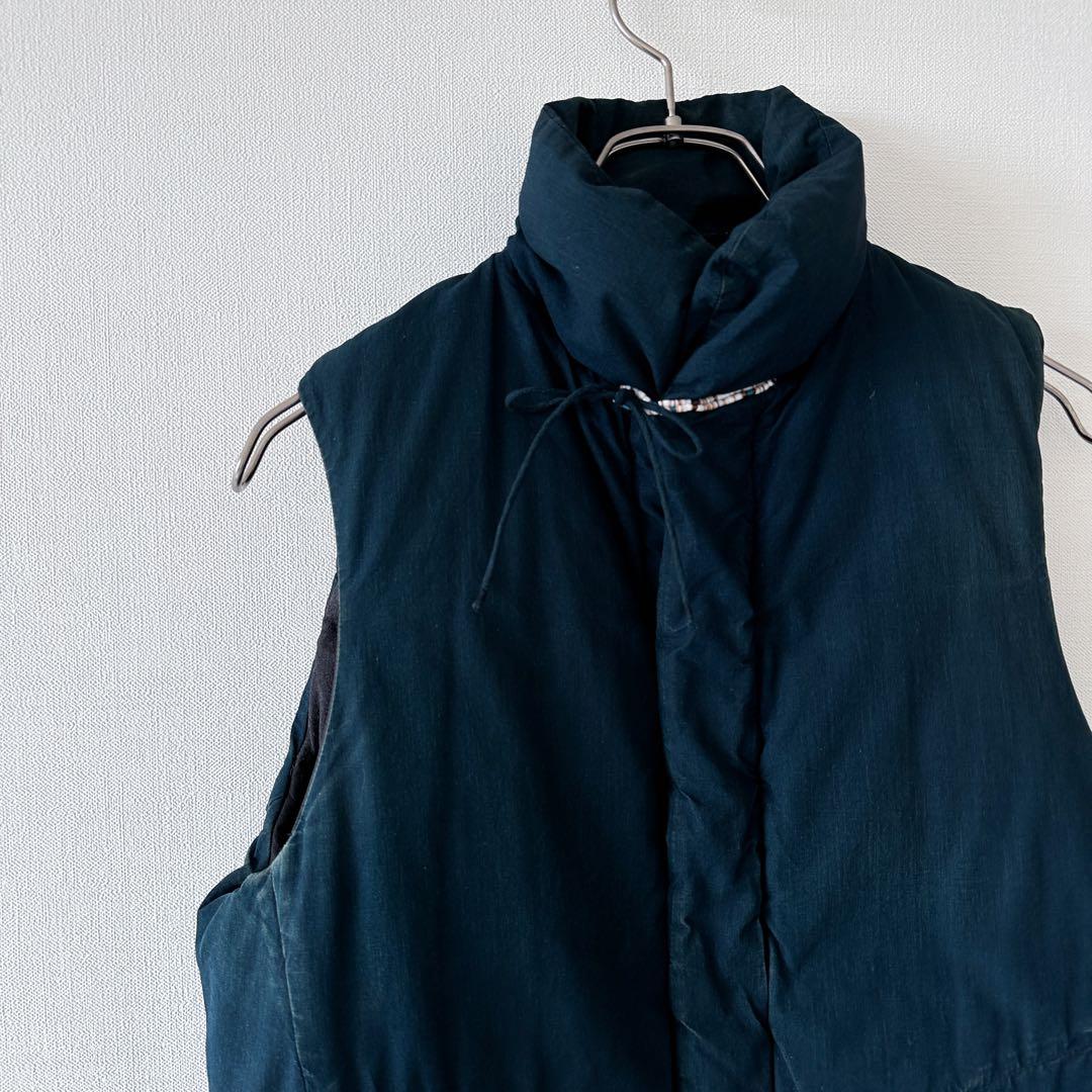 45R 45rpmインディゴ ダウンベスト ネイビー ビーズ