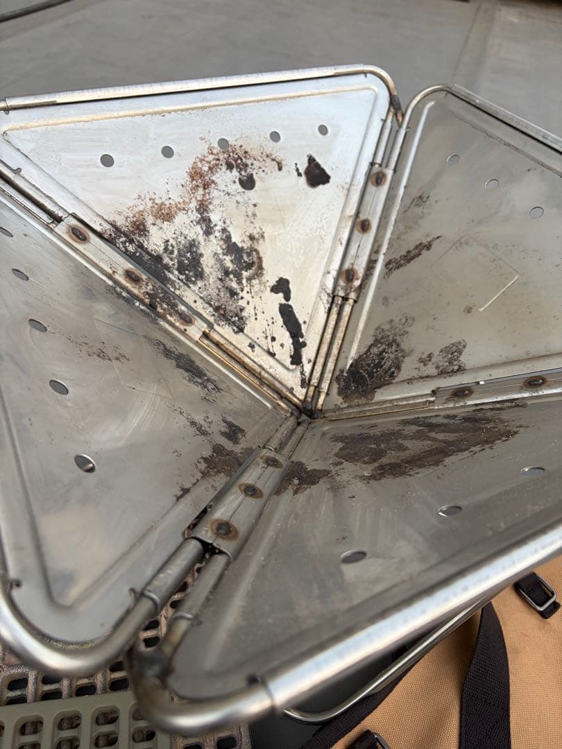 フルpeak焚き火台L炭焼き台LMの両方付きLは未使用収納バッグ付き