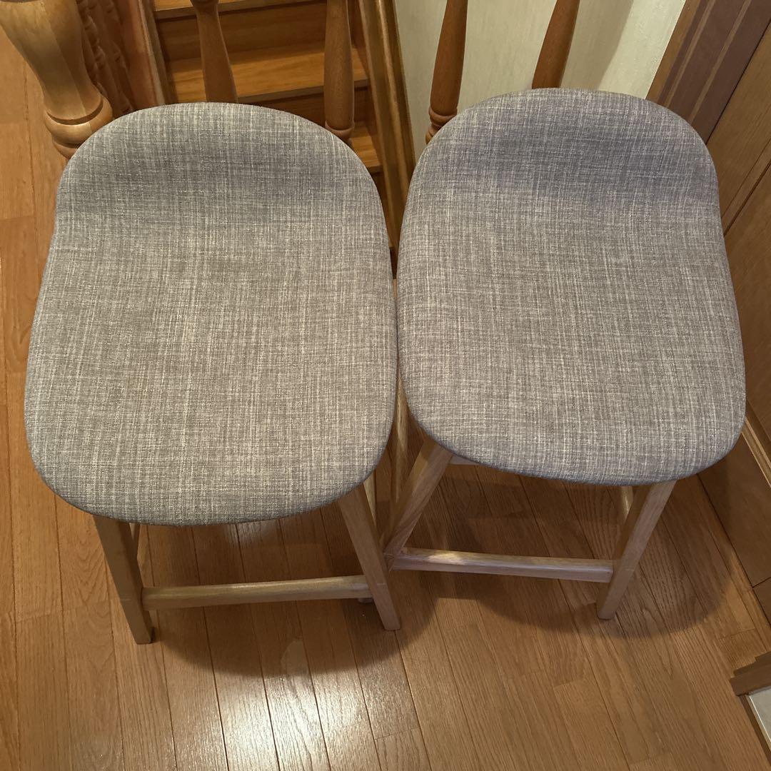 希少 ニトリ フィルン カウンターチェア ウッドチェア 美品 2脚セット