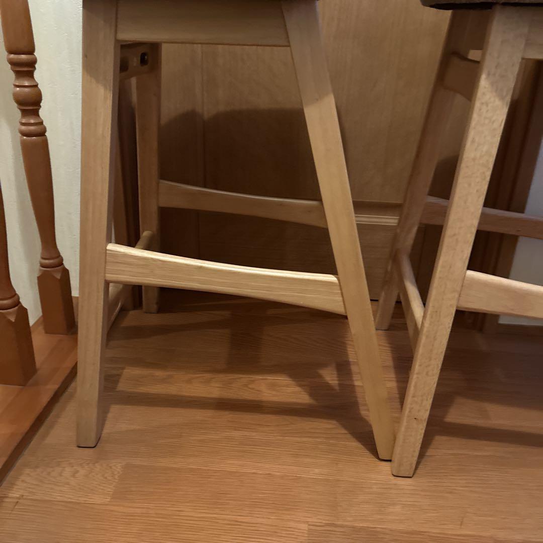 希少 ニトリ フィルン カウンターチェア ウッドチェア 美品 2脚セット