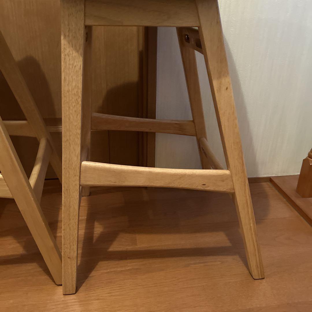 希少 ニトリ フィルン カウンターチェア ウッドチェア 美品 2脚セット