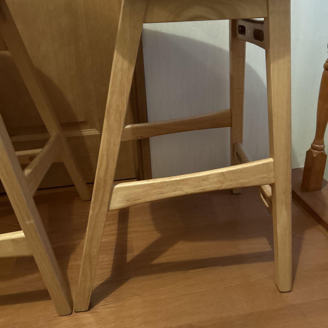 希少 ニトリ フィルン カウンターチェア ウッドチェア 美品 2脚セット