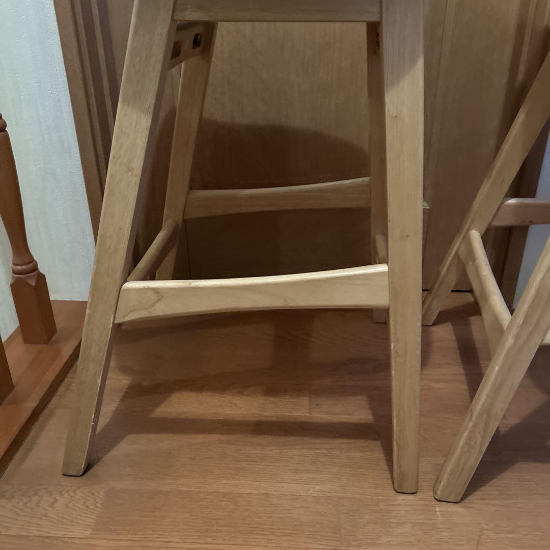 希少 ニトリ フィルン カウンターチェア ウッドチェア 美品 2脚セット