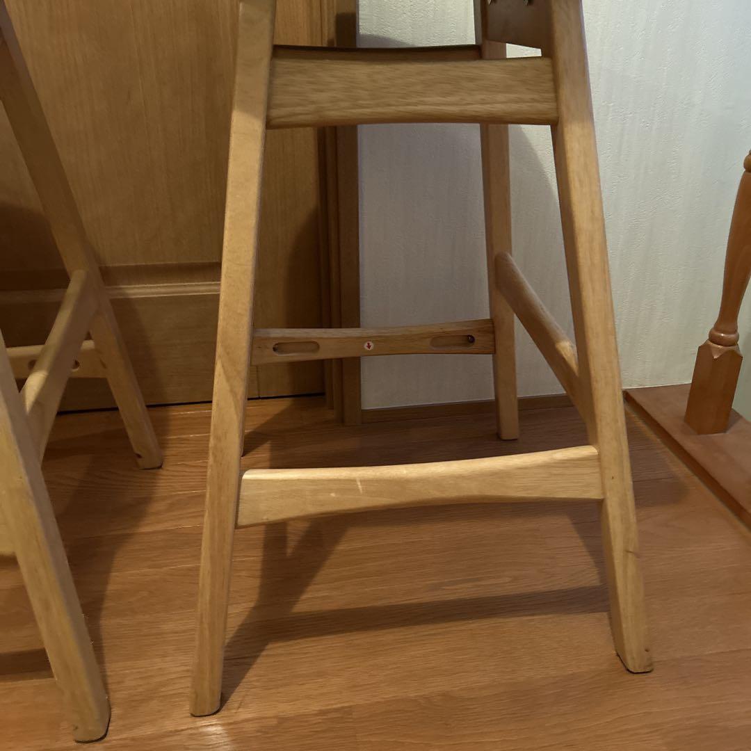 希少 ニトリ フィルン カウンターチェア ウッドチェア 美品 2脚セット